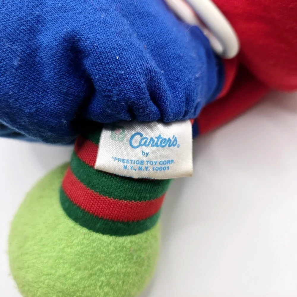 Vintage Carters Musical Clown Baby‎ Infant Stuffed Plush Lullaby Crib Pull Toy